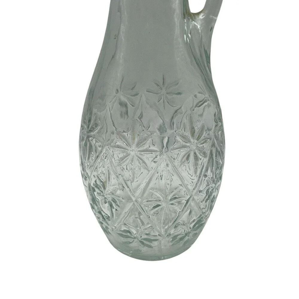 Vintage Indiana Glass Decanter Starburst Diamond Pattern USA 1960s - Picture 3 of 9